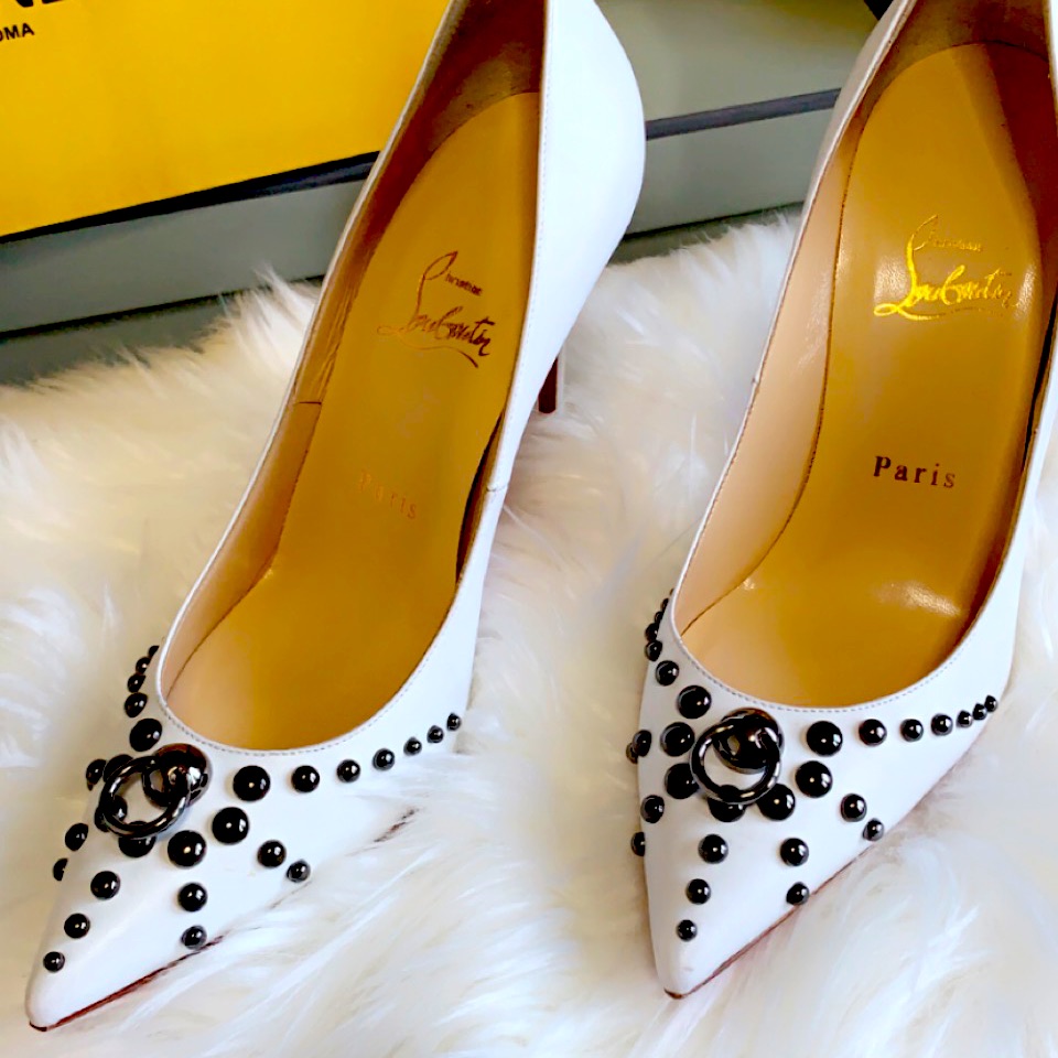 White Christian Louboutin Heels